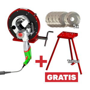 AXXAIR 121ECO orbitális csővágó, Ø5–121 mm tartomány