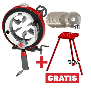 AXXAIR CC322 orbitális csővágó, Ø 140 – 328 mm tartomány